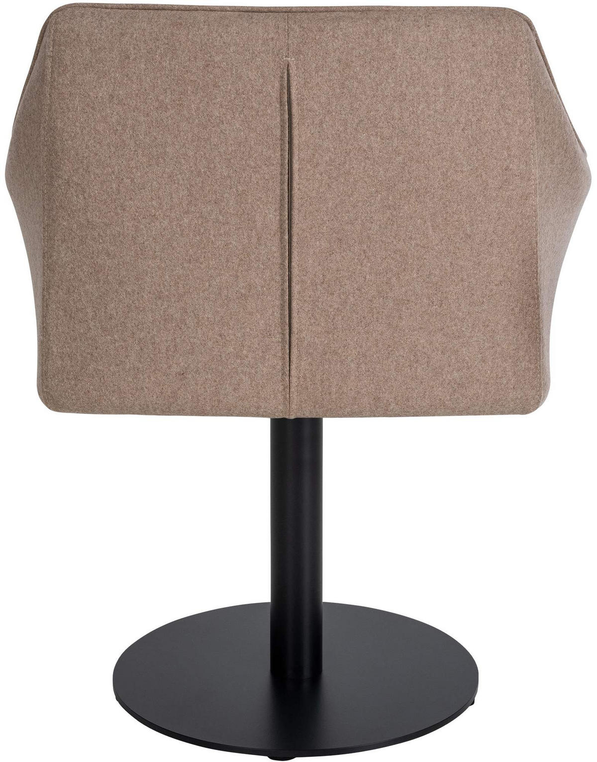 SESSEL Filz taupe - Taupe/Schwarz, Textil/Metall (64/75/48cm) - CLP