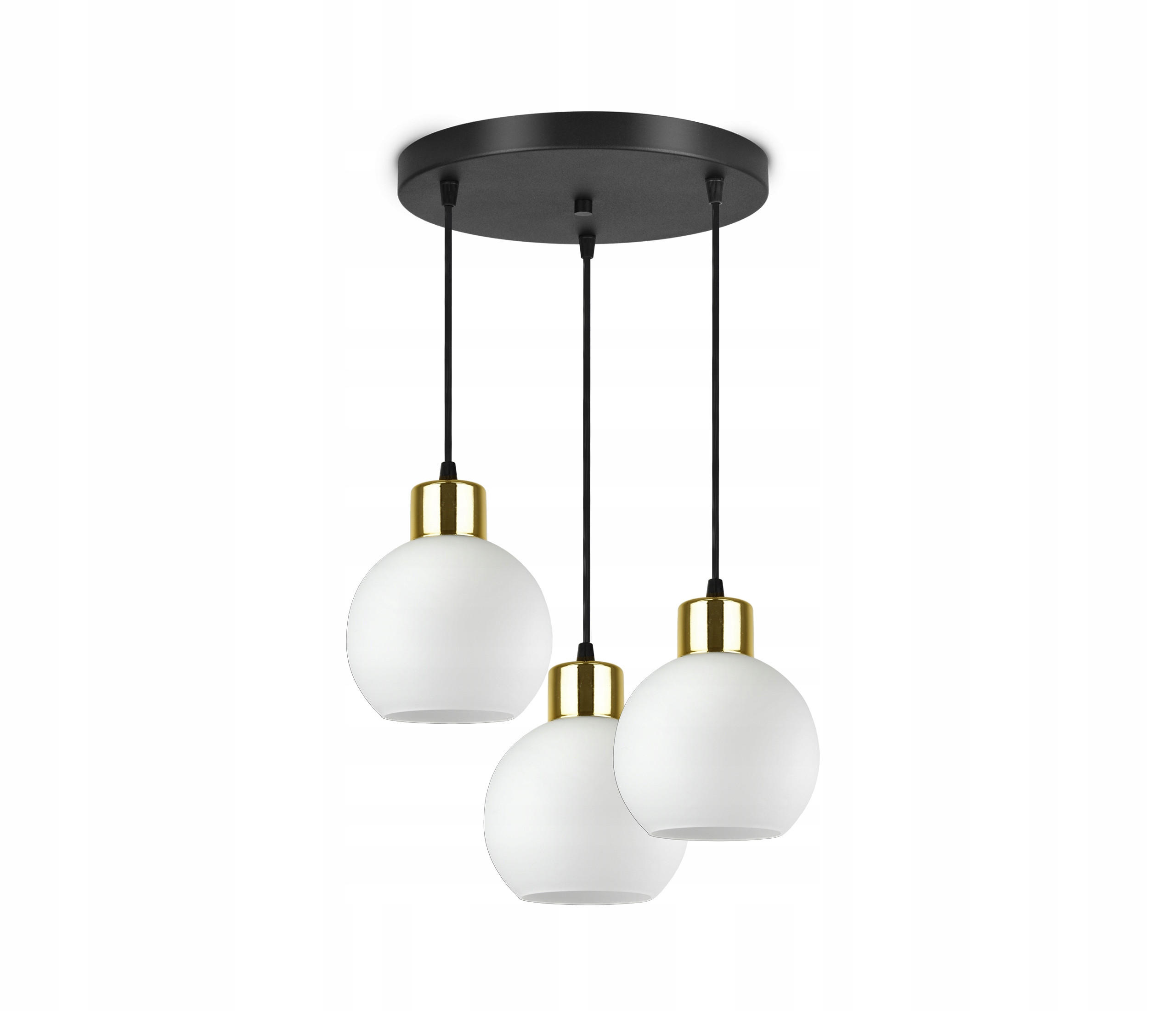 PENDELLEUCHTE Milano Glas - Goldfarben/Schwarz, Glas/Metall (35/35/80cm) - kiki design
