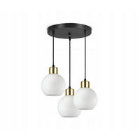 PENDELLEUCHTE Milano Glas - Goldfarben/Schwarz, Glas/Metall (35/35/80cm) - kiki design