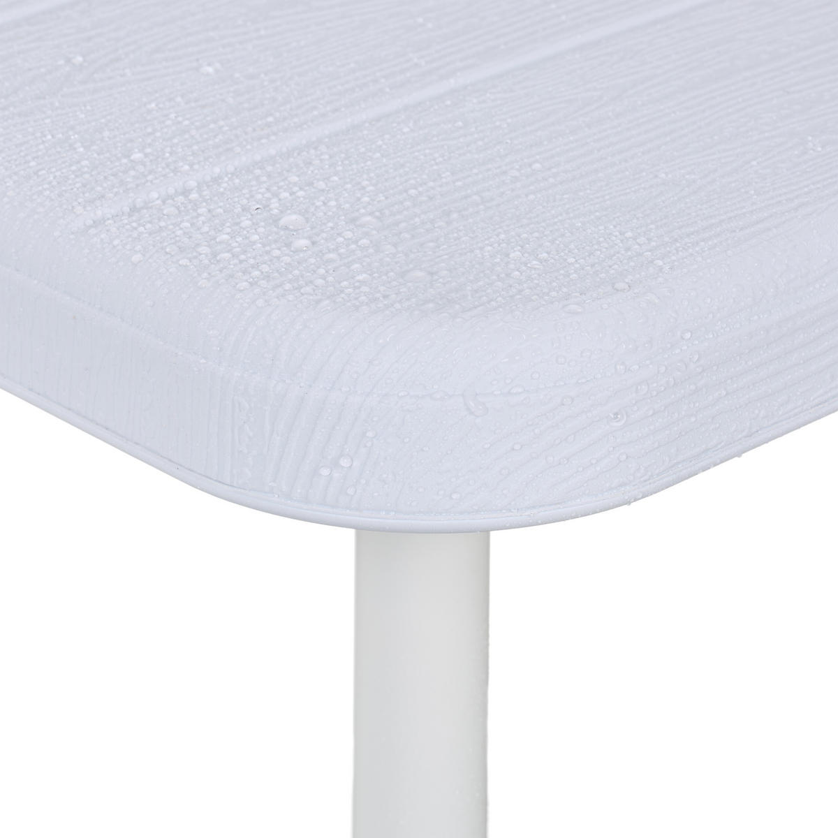 GARTENTISCH - Weiß, Kunststoff/Metall (60/118/74cm) - Relaxdays