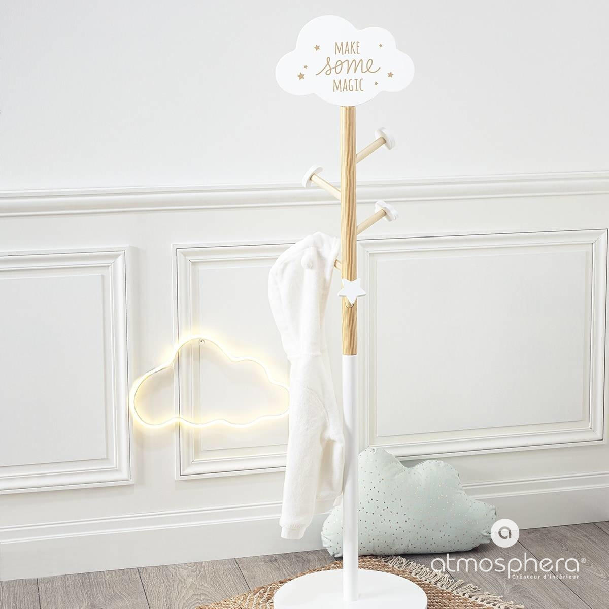 KINDERKLEIDERSTÄNDER 135,5 cm - Weiß, Holzwerkstoff (35/135.5/35cm) - Atmosphera for kids
