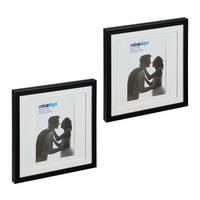 2XOKVIRJI - črna, umetna masa/steklo (27/27/2.5cm) - Relaxdays