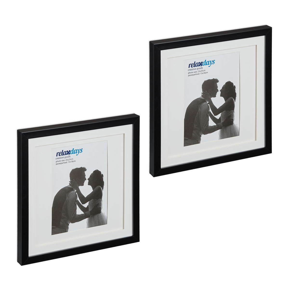 2XOKVIRJI - črna, umetna masa/steklo (27/27/2.5cm) - Relaxdays