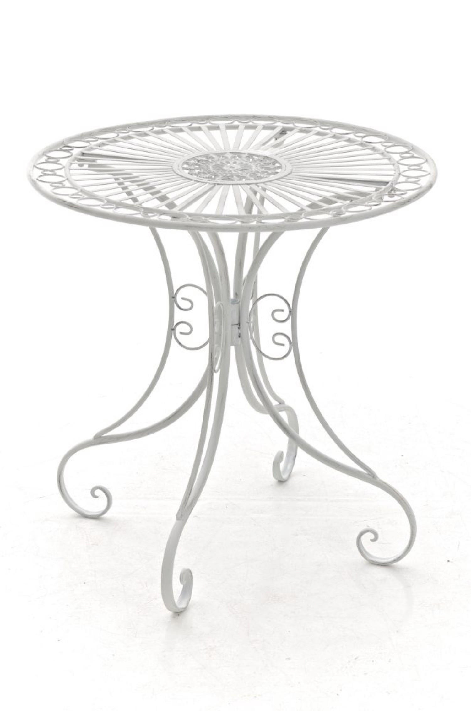 GARTENTISCH Hera antik weiß - Creme, Metall (72.5/70/70cm) - TPFGarden