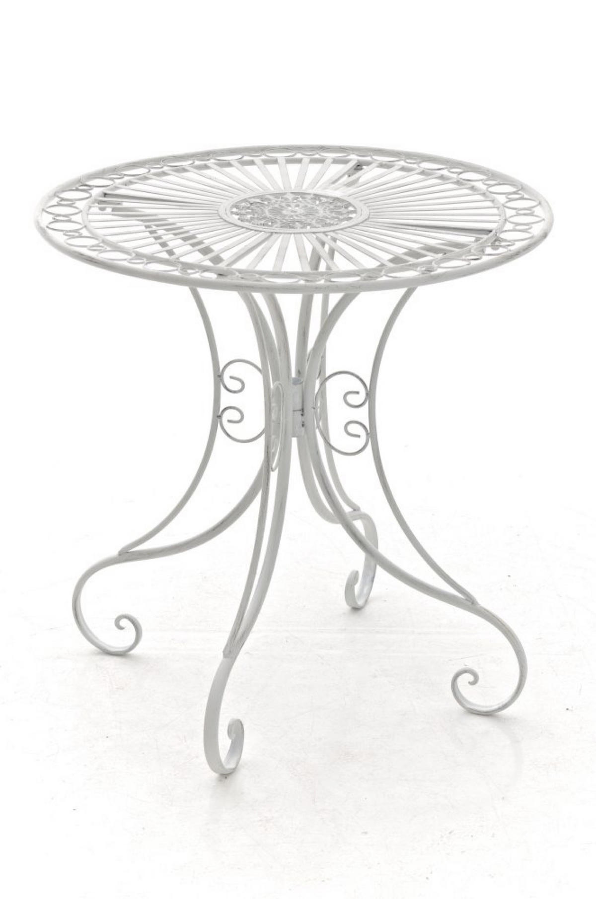 GARTENTISCH Hera antik weiß - Creme, Metall (72.5/70/70cm) - TPFGarden