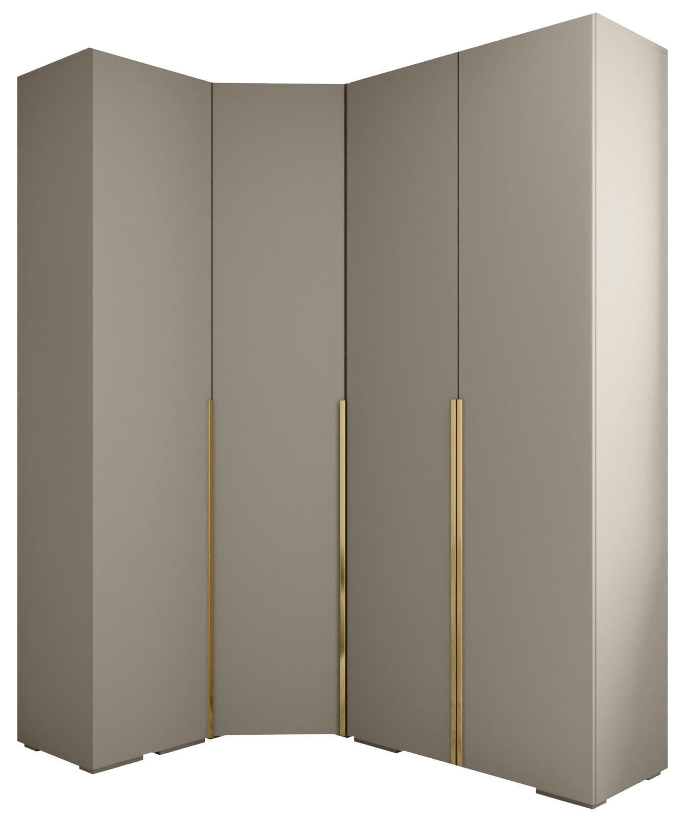 Abiks Möbel Garderoben-Set Kaschmir, Gold 181.7x236.7x47 cm