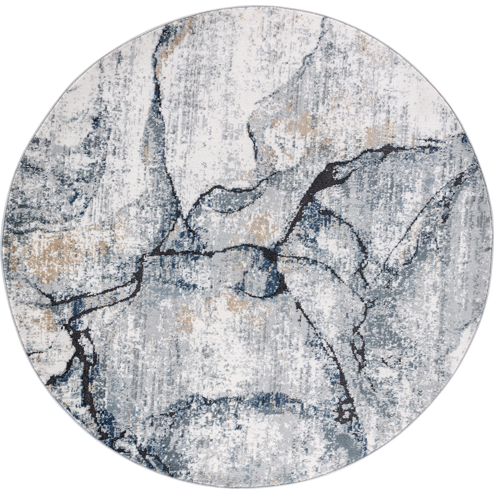 KURZFLORTEPPICH Rund Ø 160 cm Grau - Grau, Naturmaterialien/Textil (160/160cm) - LIVABLISS