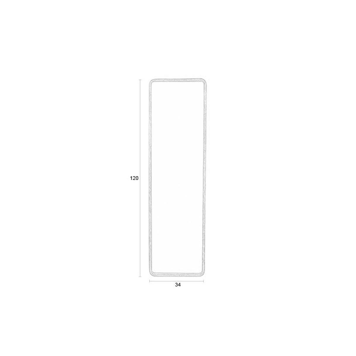WANDSPIEGEL Nyko Spiegel/ Rechteckig 120x34 cm Braun - Beige, Holz (34/120/4cm) - Housecraft Living