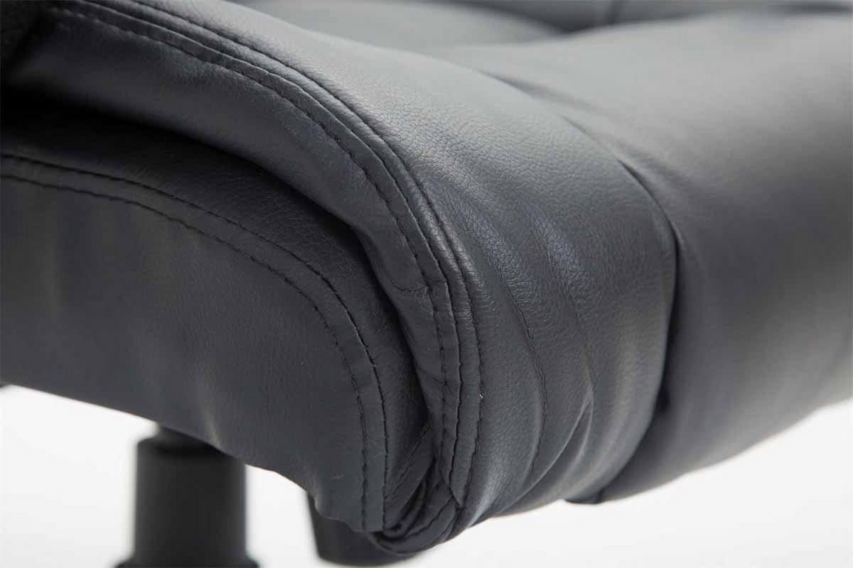 BÜROSTUHL Sportino XL, Kunstleder Schwarz - Schwarz, Kunststoff/Textil (66/116/70cm) - TPFLiving