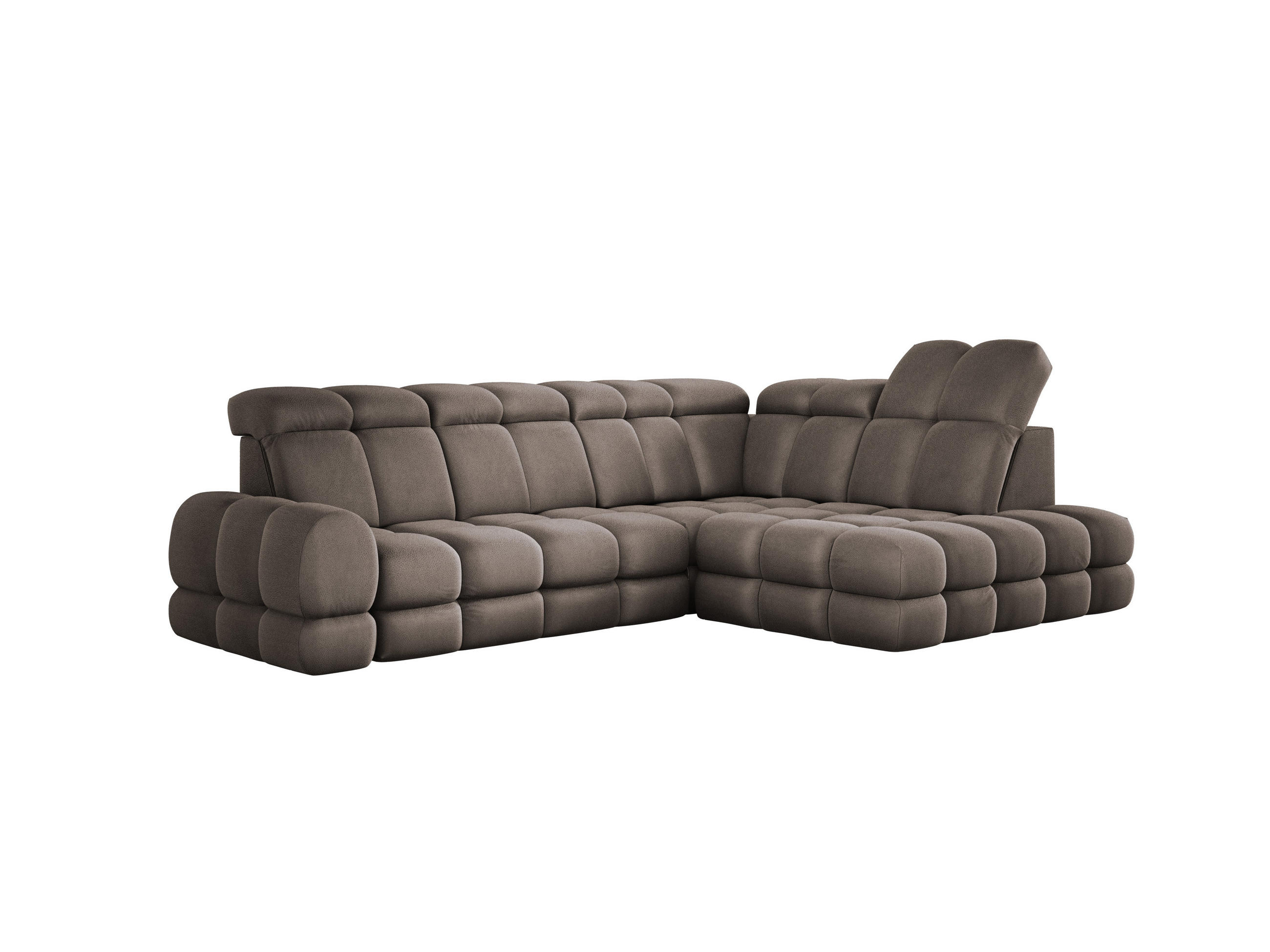 ECKSOFA TOLLO Solar-stoff L-form 302x217x105 cm schokolade - Bronzefarben, Holz/Textil (217/302cm) - DomoHome