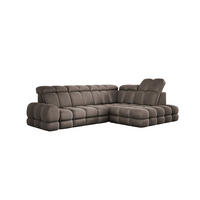 ECKSOFA TOLLO Solar-stoff L-form 302x217x105 cm schokolade - Bronzefarben, Holz/Textil (217/302cm) - DomoHome