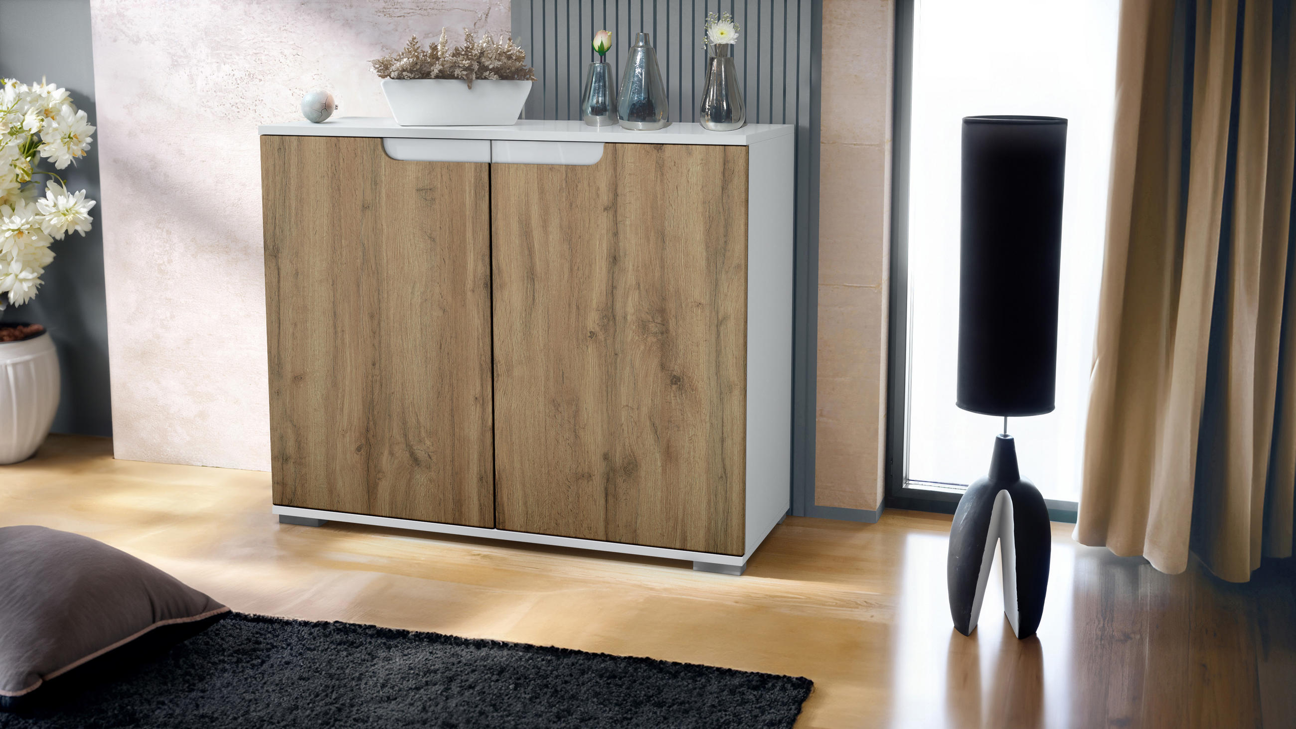 KOMMODE Sylt Eiche Wotan - Eiche Wotan, Holzwerkstoff (92.5/75.5/35cm) - Vladon