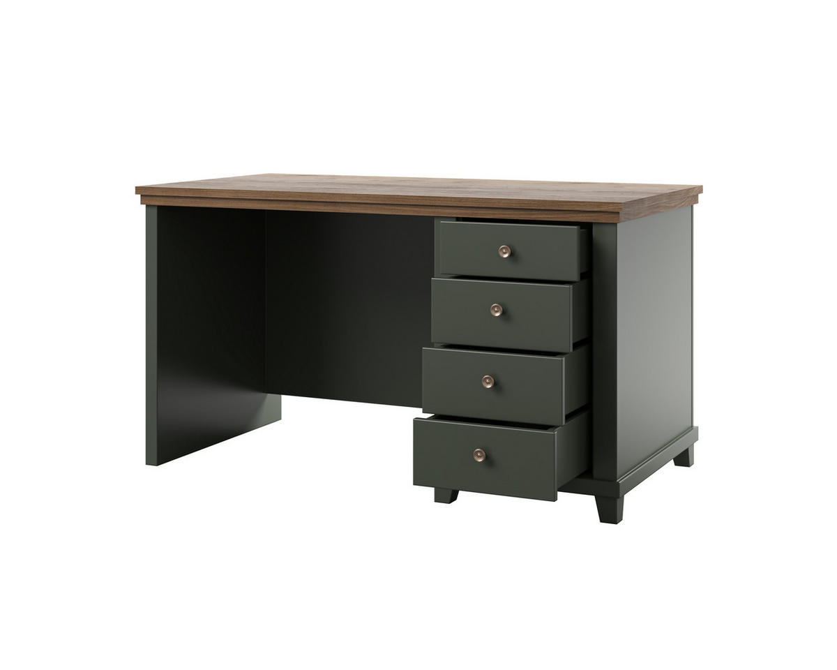 SCHREIBTISCH EVOLETTA 140x70x77 cm Bürotisch Computertisch, Hellgrün - Hellgrün, Holzwerkstoff (70/140/77cm) - MASSENO