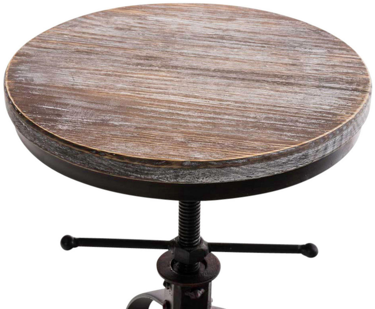 BARHOCKER 2er Set Holz bronze - Bronzefarben, Holz/Metall (36/51/36cm) - CLP