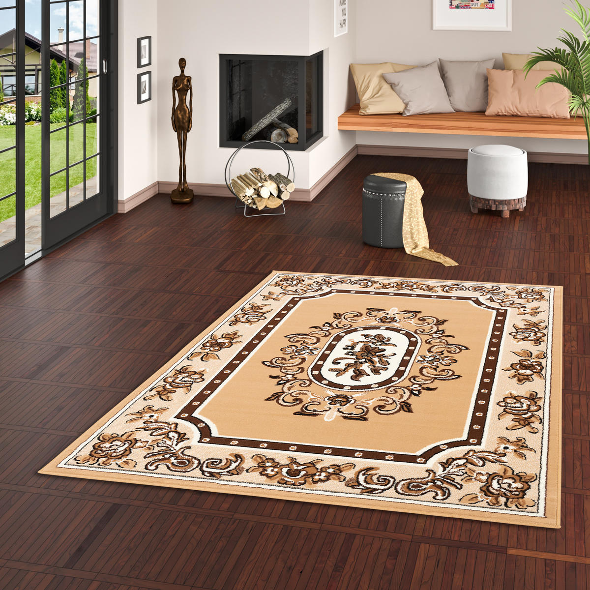 ORIENT VELOURS TEPPICH TRENDLINE - Beige, Textil (140/200cm) - Pergamon
