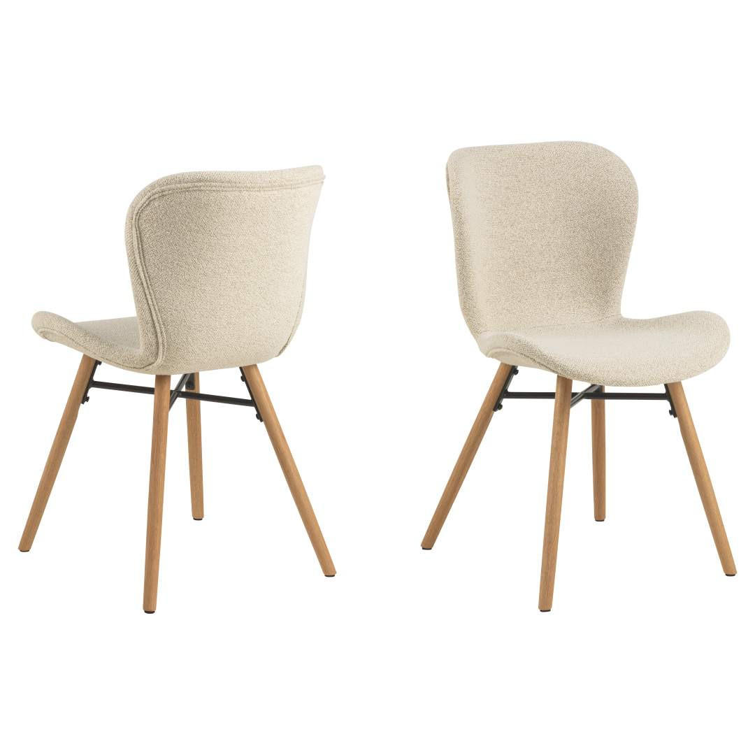 ESSZIMMERSTUHL, BatildaA, Stühle Beige, Stoff, 47 x 53 x 83 cm, 2-teilig - Beige, Textil (47/83/53cm) - ebuy24