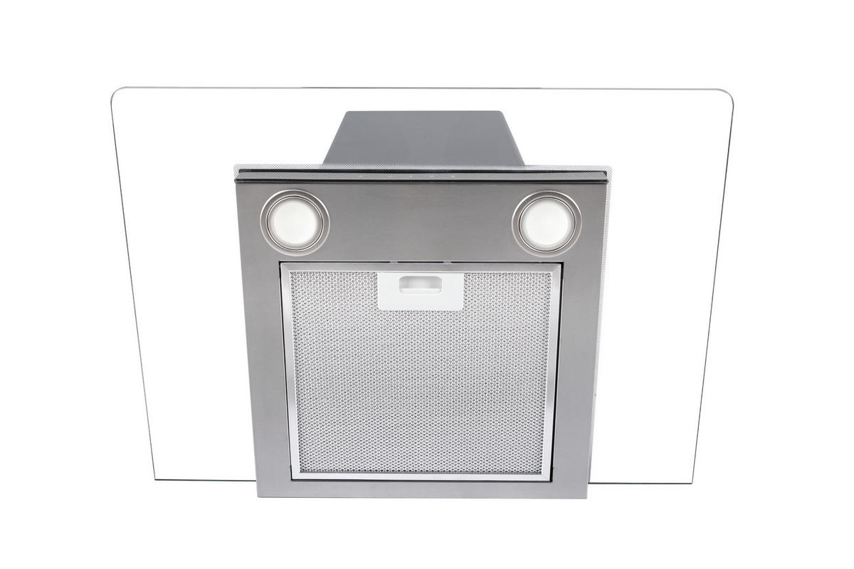 DUNSTABZUGSHAUBE GCH T 466 IS 90 BL PRIME + Umluftset, 90 cm Edelstahl Glas - Silberfarben, Glas/Metall (90/78/43cm) - Gurari