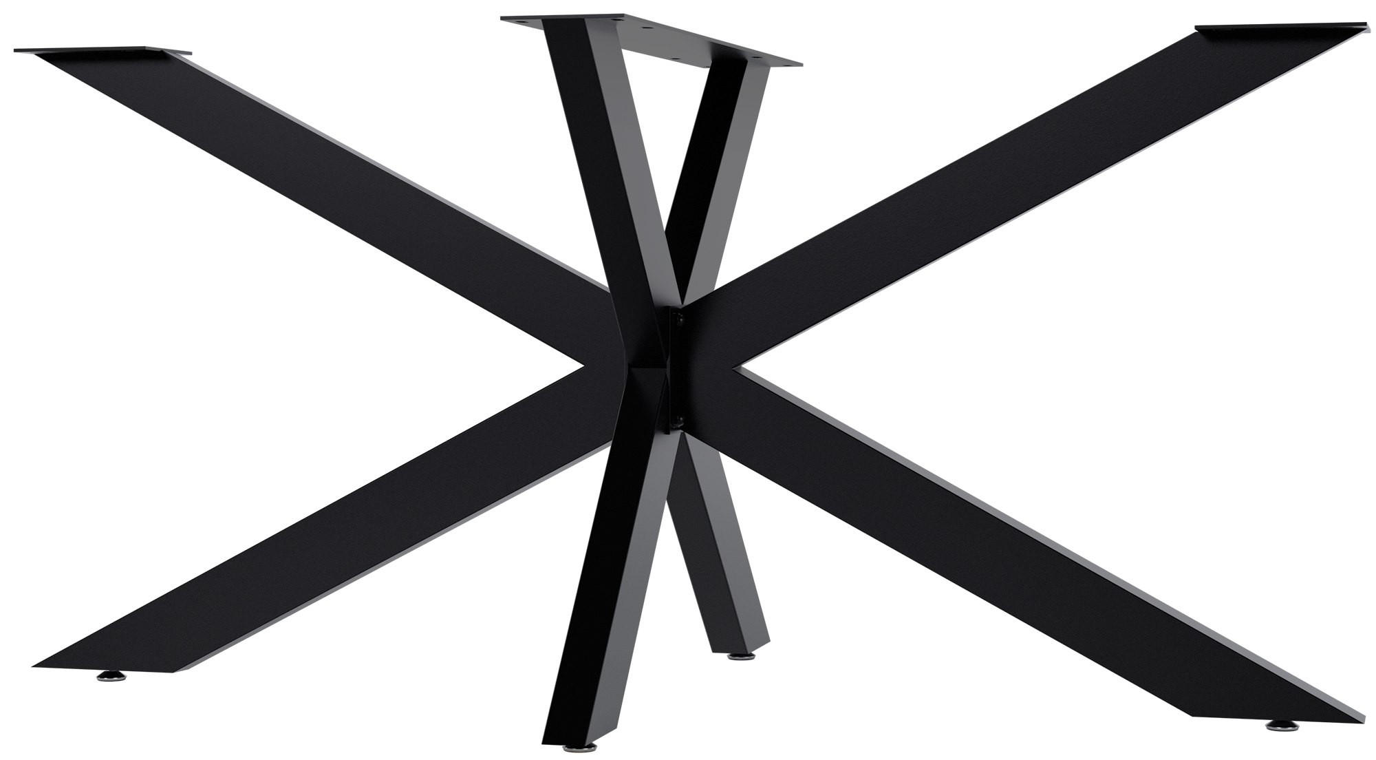 TISCHBEIN eckig 150/78/71 cm Metall Schwarz - Schwarz, Metall (150/71/78cm) - CLP