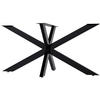 TISCHBEIN eckig 150/78/71 cm Metall Schwarz - Schwarz, Metall (150/71/78cm) - CLP