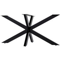 TISCHBEIN eckig 150/78/71 cm Metall Schwarz - Schwarz, Metall (150/71/78cm) - CLP