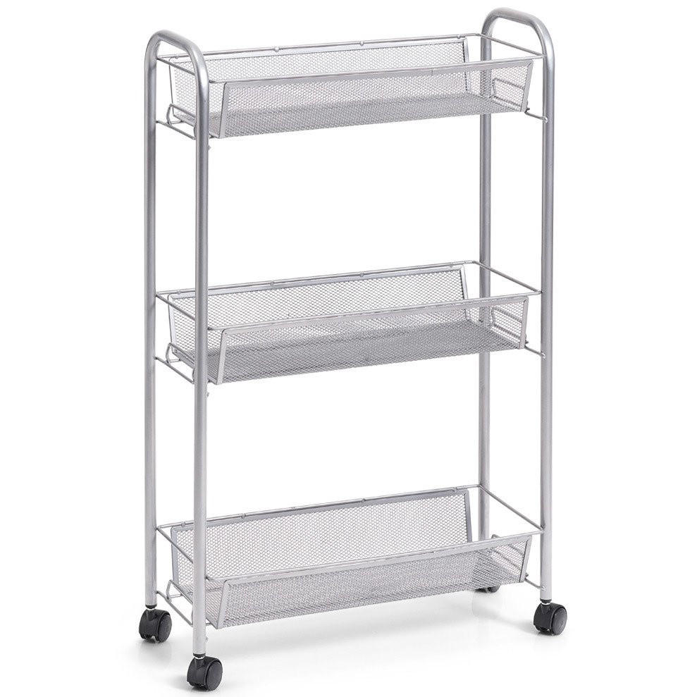 ORGANIZER für Küche oder Bad Silbern 17/44/70,5 cm - Silberfarben, Metall (44/70.5/17cm) - ZELLER