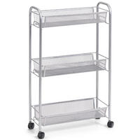 ORGANIZER für Küche oder Bad Silbern 17/44/70,5 cm - Silberfarben, Metall (44/70.5/17cm) - ZELLER