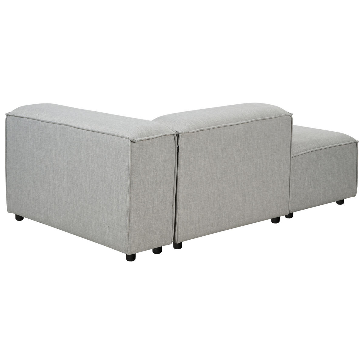 ČALOUNĚNÉ LEHÁTKO CHAISE LONGUE PRAVOSTRANNÉ Látka Světle šedé Ardal - šedá/černá, textil (119/68/180cm) - Beliani