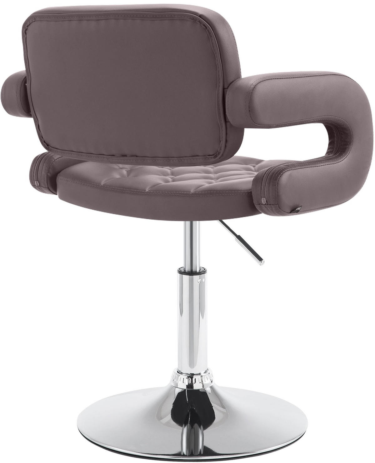 SESSEL Lederlook braun - Chromfarben/Braun, Textil/Metall (62/76/55cm) - CLP