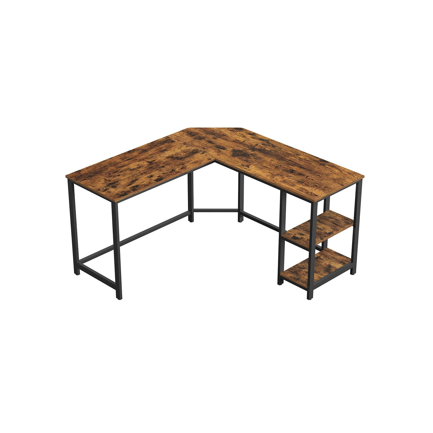 Hansiro Eckschreibtisch Braun 138x75x138 cm