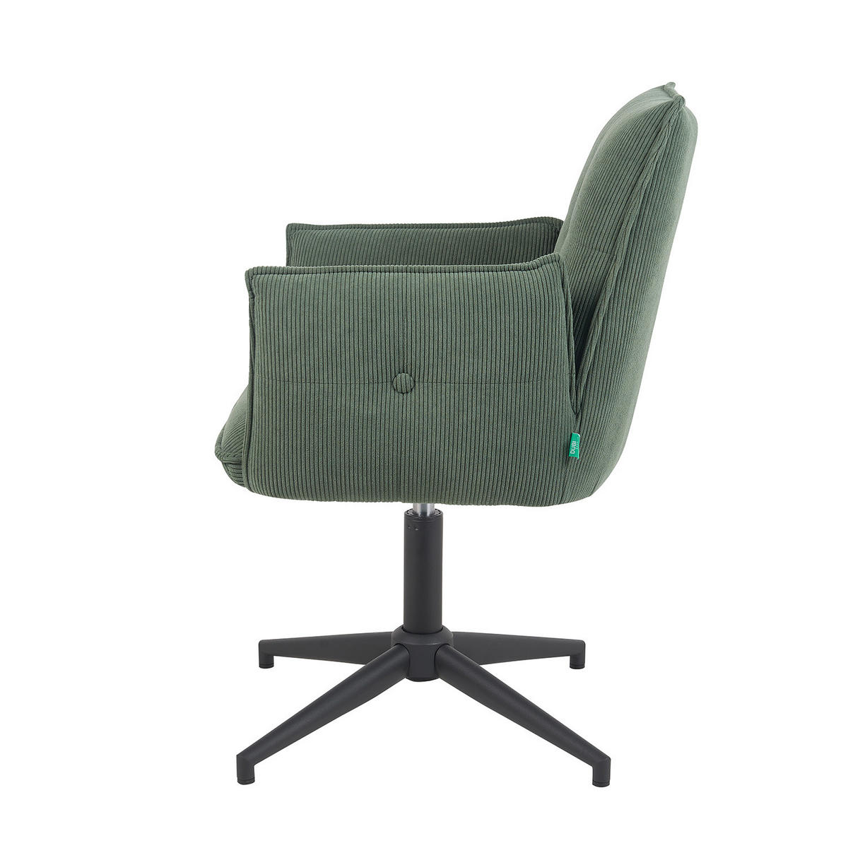 BÜROSTUHL Mika-Till - Schwarz/Grün, Textil/Metall (60/85/63cm) - DUBI Möbel