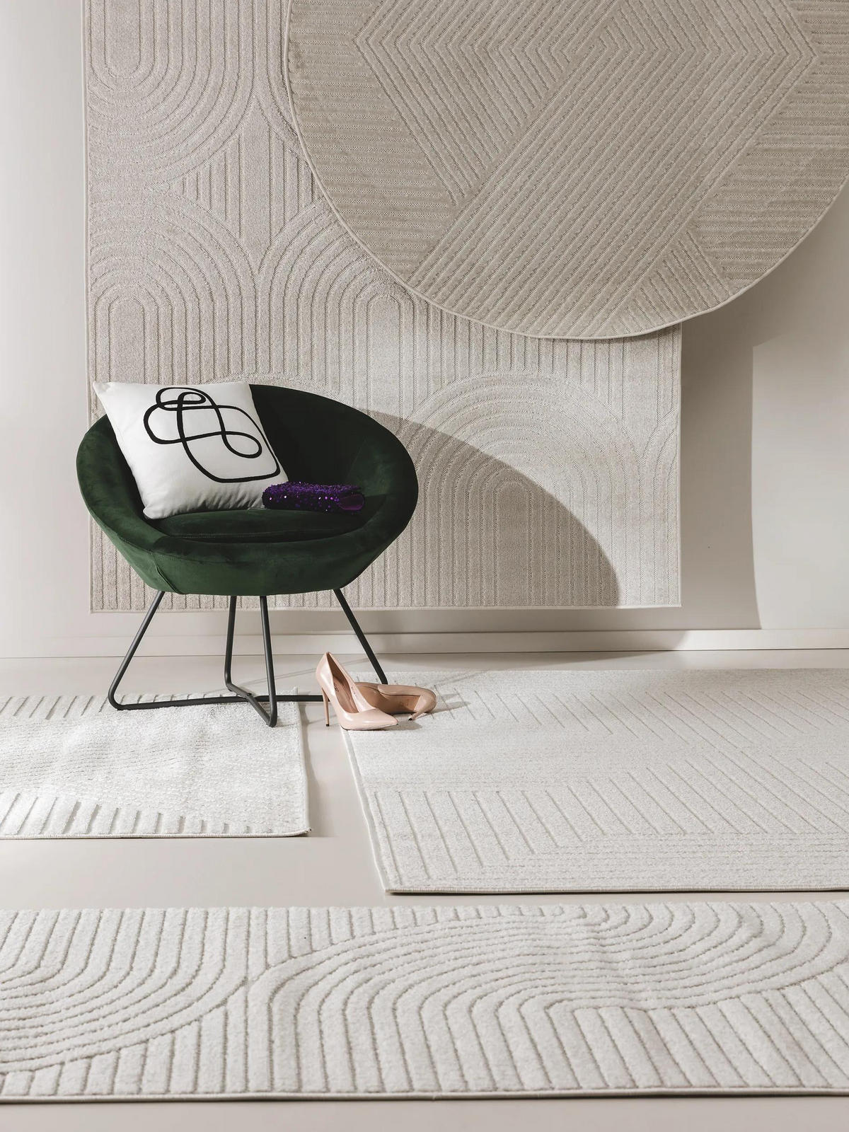 VNITŘNÍ a venkovní koberec Mars Krémová 80x150 cm - krémová, textil/přírodní materiály (80/150cm) - benuta Pop