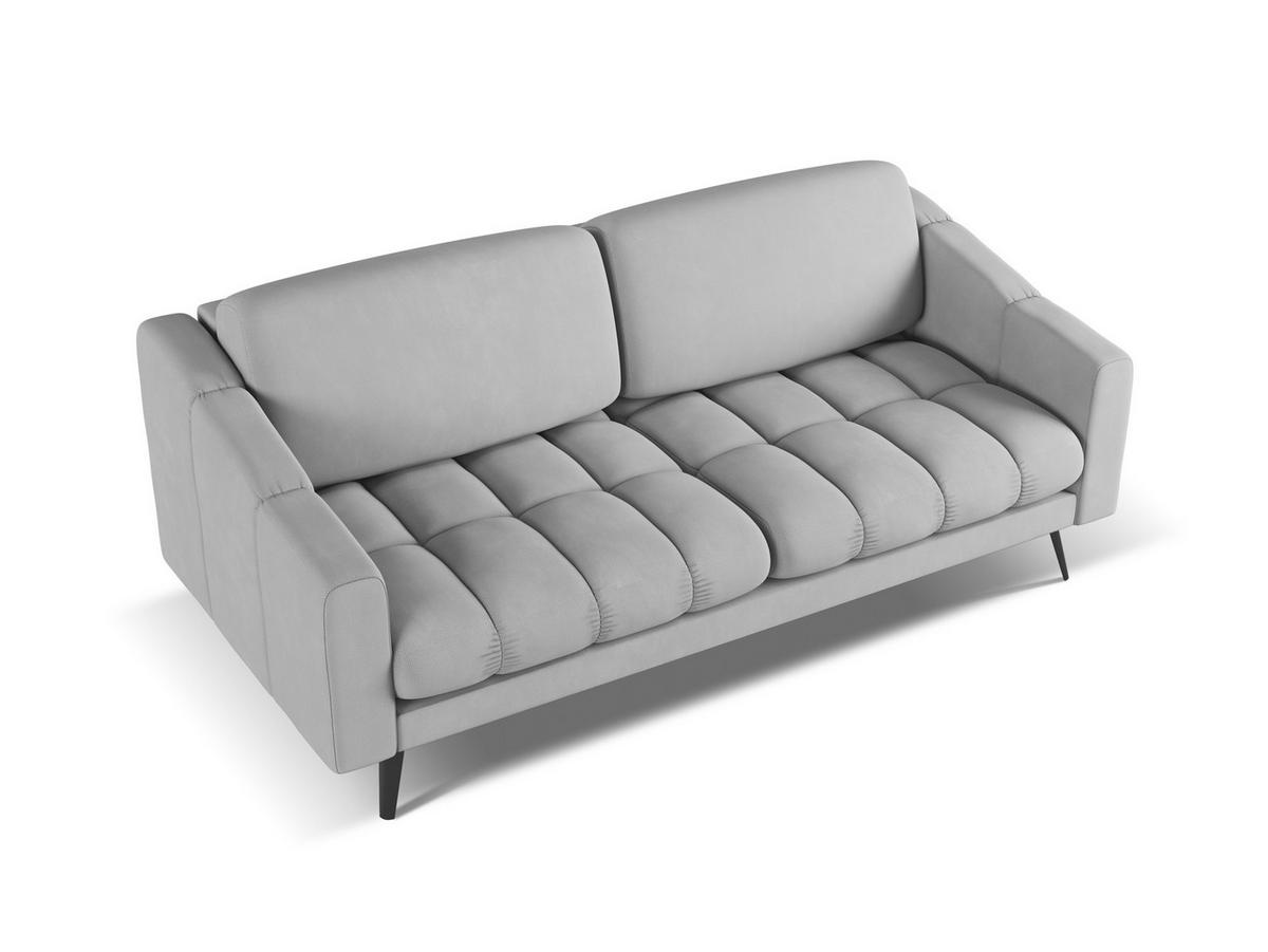 ECKSOFA mit Schlaffunktion Samt Stoff Creme - Perlmutt/Creme, Textil/Metall (242/162cm) - Makamii