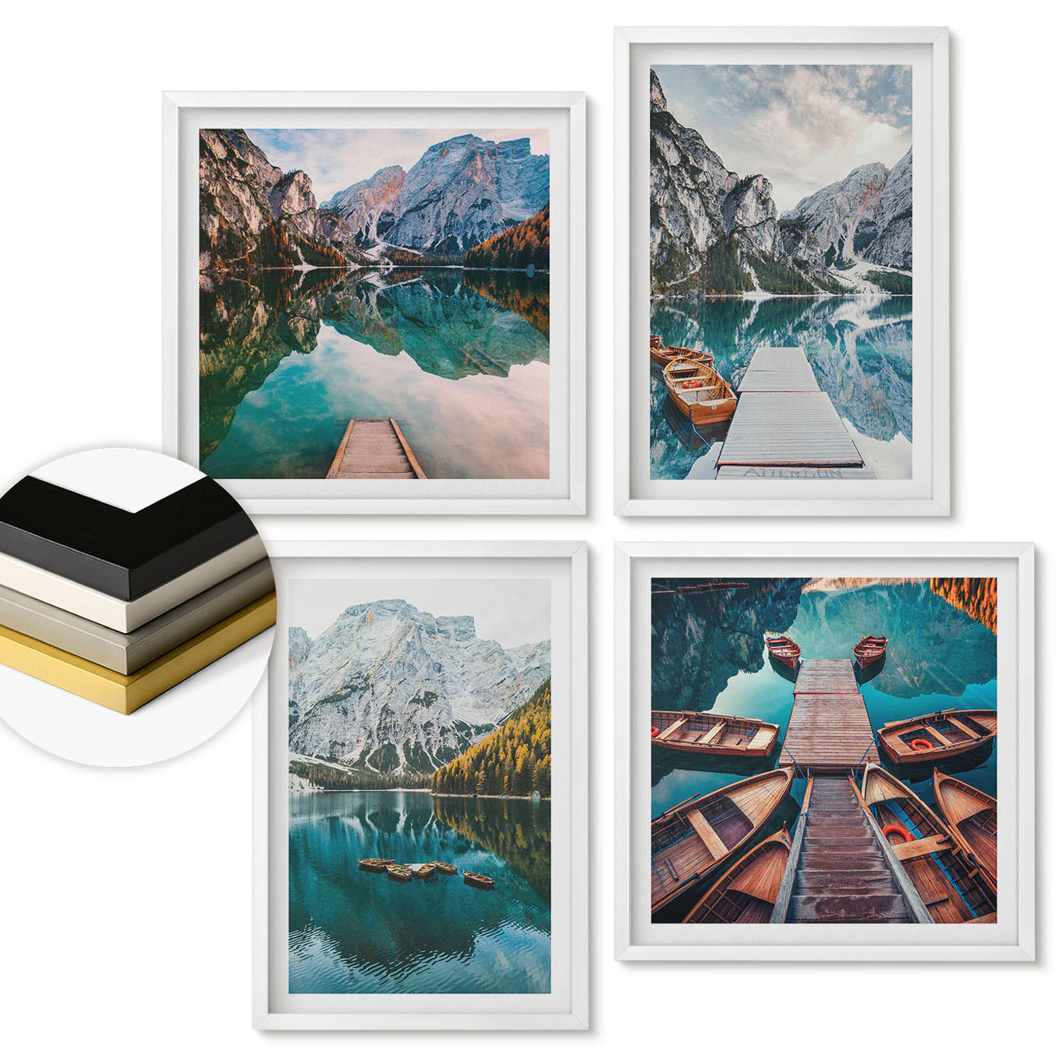ArtPrintCave Wandbilder Weiß 50x50 cm