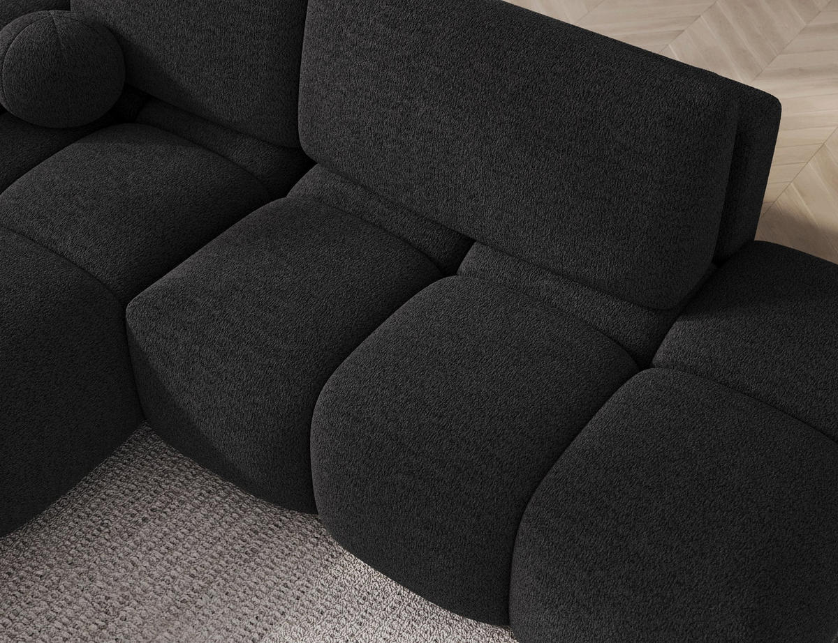 ECKSOFA VITTARIO mit Schlaffunktion & Bettkasten – Modernes L-Sofa 227 cm, inklusive Kissen - Anthrazit, Kunststoff (227/95cm) - Wohnideebilder