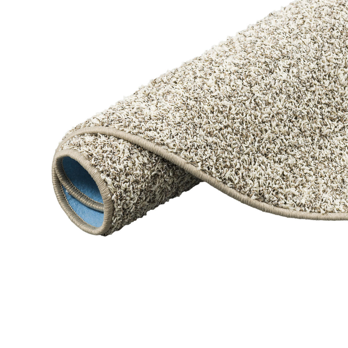 HOCHFLOR VELOURS TEPPICH MONA MIX RUND - Taupe, Textil (100/100cm) - Snapstyle