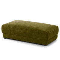 POLSTERHOCKER - rechteckig - Schwarz/Grün, Kunststoff/Textil (134/45/65cm) - home24