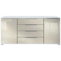 SIDEBOARD Linio Creme Hochglanz - Creme, Holzwerkstoff (166.5/75.5/35cm) - Vladon