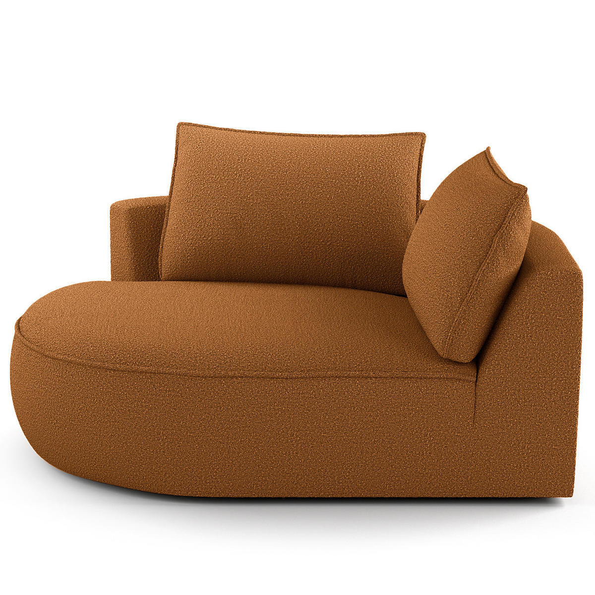 OTTOMANE - modular - Beige/Schwarz, Kunststoff/Textil (126/82/154cm) - home24