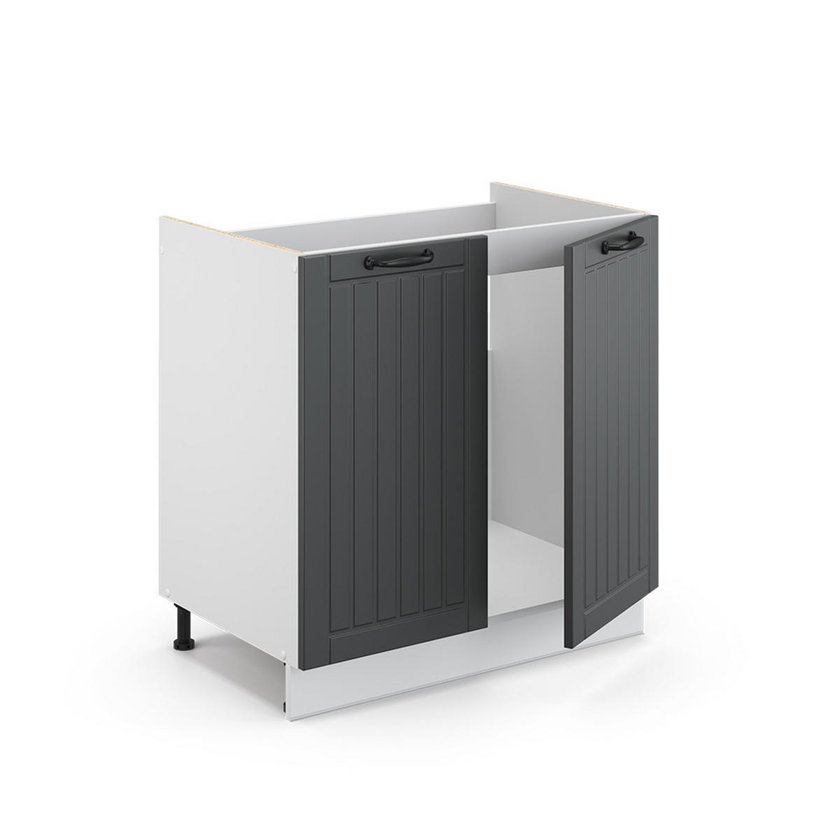 WASCHBECKENUNTERSCHRANK Fame-Line Anthrazit 80 x 82 cm ohne AP - Anthrazit/Weiß, Holzwerkstoff (80/82/51.6cm) - Vicco