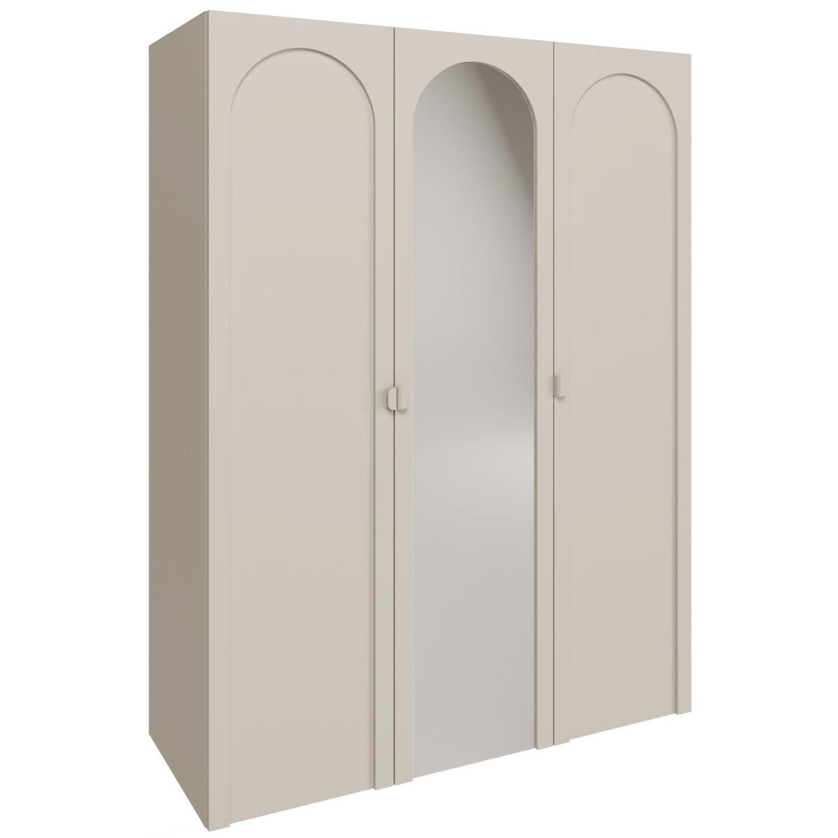 KLEIDERSCHRANK Arkadia Kaschmirgrau mit Spiegel 100 cm - Taupe, Holzwerkstoff (150/200/53cm) - Selsey
