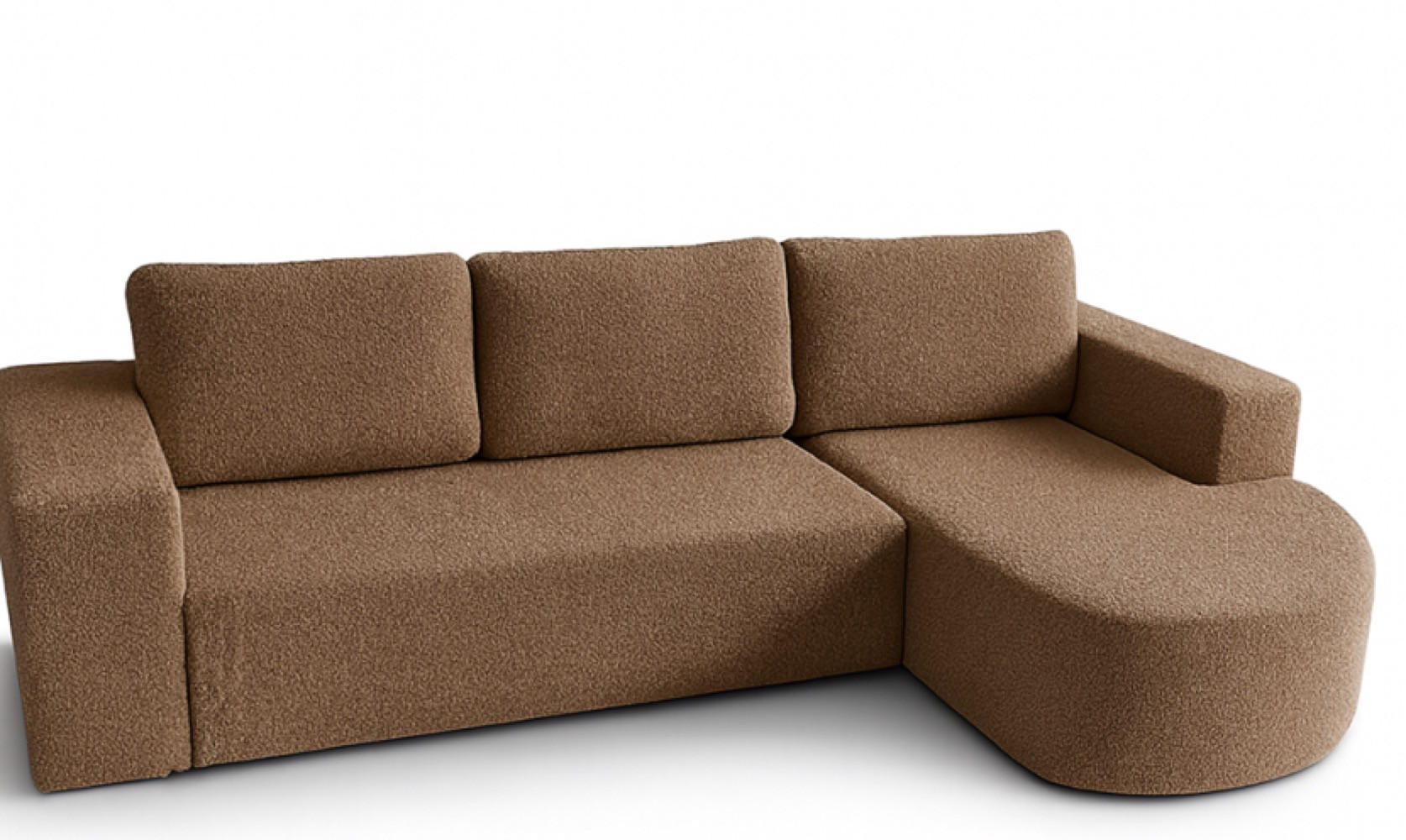 ECKSOFA Braun Vello Mit Schlaffunktion Rechts - Braun, Textil (165/270cm) - Sepro Meble
