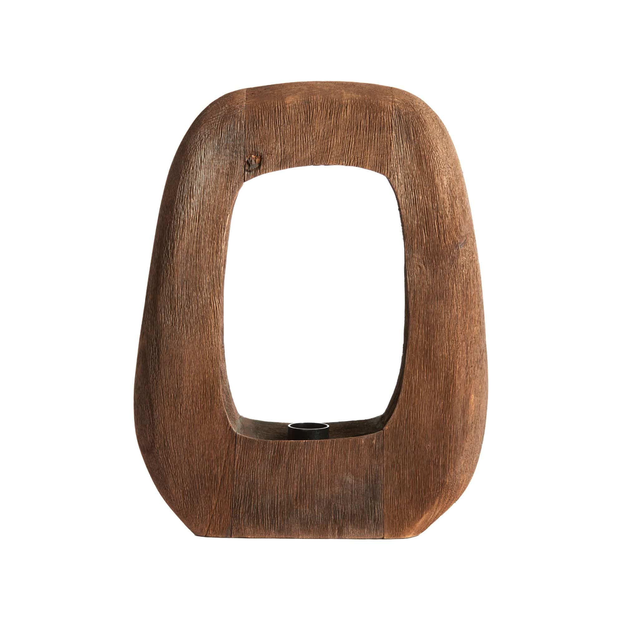 TISCHLAMPE Kelafo Braun 33/10/40 cm - Dunkelbraun, Holz (33/10/40cm) - Light & Living