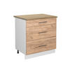 KÜCHENUNTERSCHRANK Fame-Line Goldkraft Eiche 80 cm mit 3 Schubladen AP Eiche - Honigeiche/Eiche Wotan, Holzwerkstoff (80/82/60cm) - Vicco