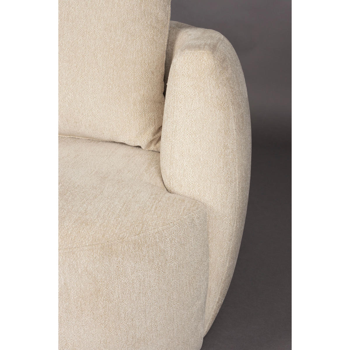 SESSEL Rocca Latte/ Beige - Beige/Creme, Textil (107/83/92cm) - Dutchbone