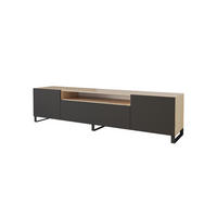 LOWBOARD ELIO-S 200x53x41 cm - Artisan / Schwarz - Schwarz/Eiche Artisan, Holzwerkstoff (200/53/41cm) - ALTDECOR