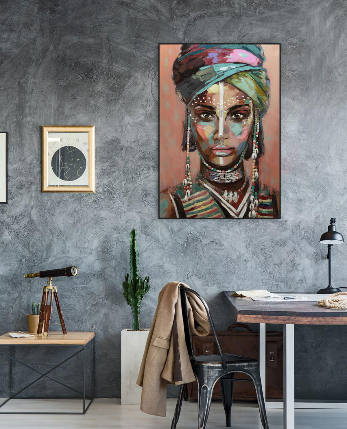 ÖLGEMÄLDE 70/100 cm - Multicolor, Holz/Textil (1.76/100cm) - KUNSTLOFT