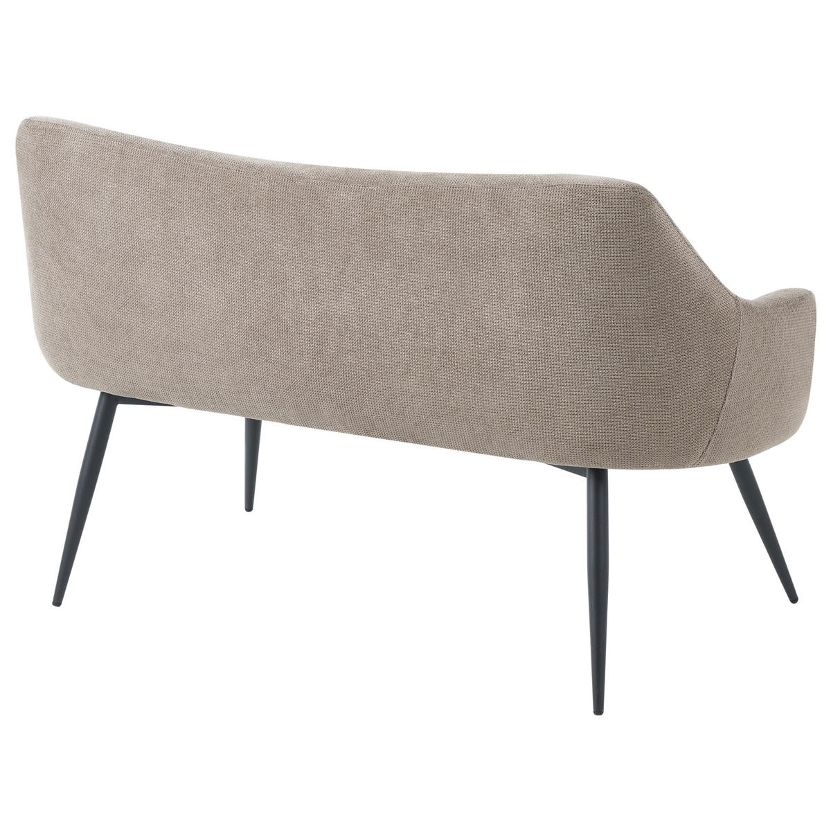ESSZIMMERBANK 2-Sitzer Stoff Taupe Arendal - Taupe, Textil (134/79/58cm) - Beliani