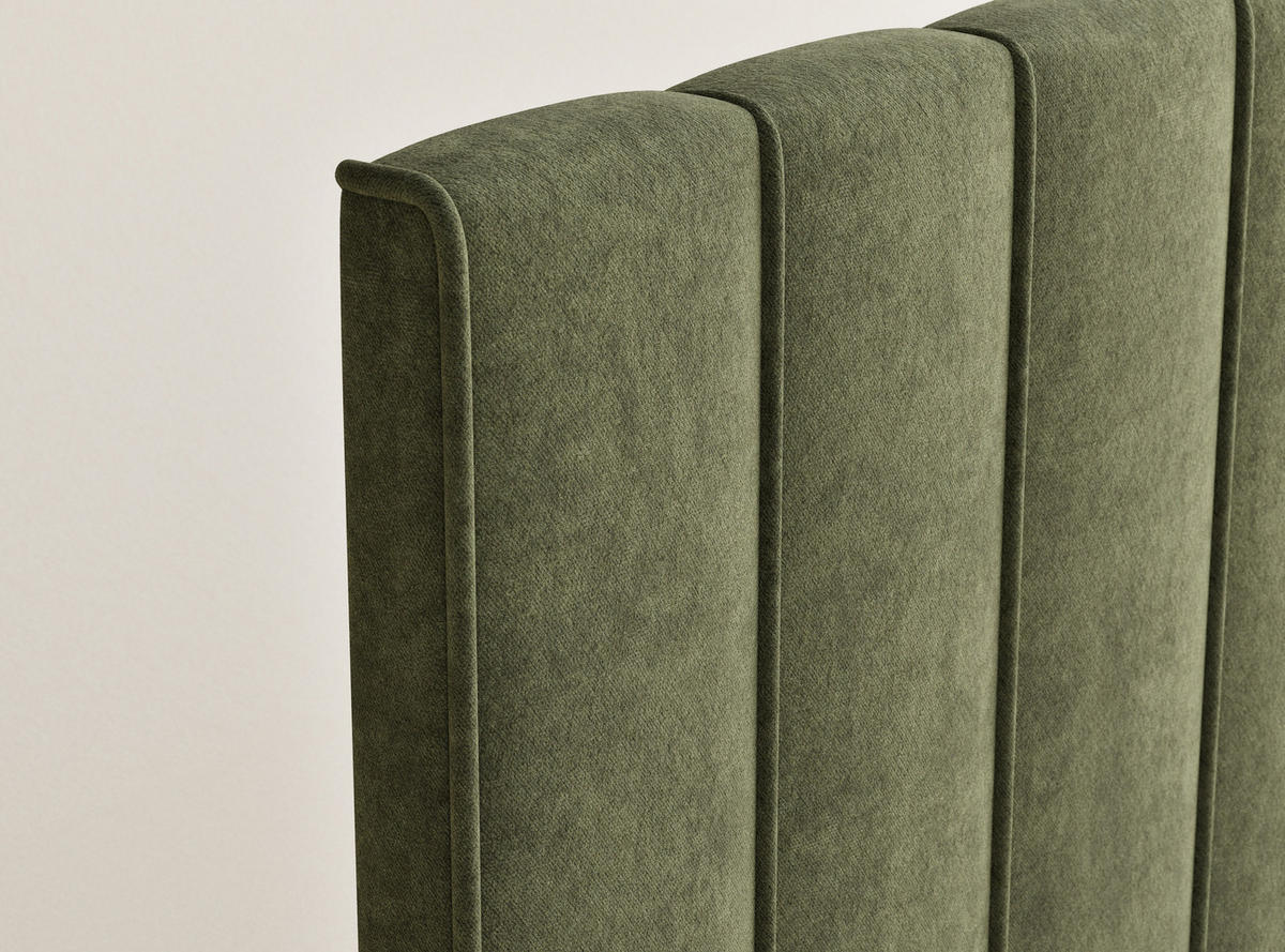 BOXBETT Moretti 180/200 cm, in Grün, Bettkasten, Matratze, Topper - Schwarz/Grün, Holz/Holzwerkstoff (180/200cm) - Maison de Reve