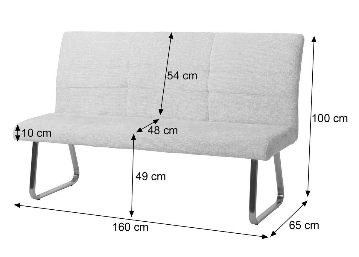 ESSZIMMER-SET 5er-Set - Blau, Textil (160/100/65cm) - MCW