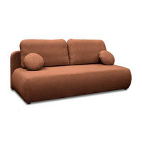 Schlafsofa CLAIRE, zweisitzig, mit Schlaffunktion, Neve 52 - Cognac, Textil (208/90/95cm) - Lookway